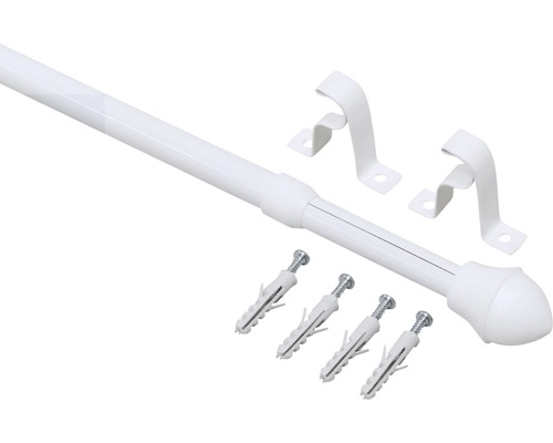 Gordijnroede met beugels en bevestigingsmateriaal