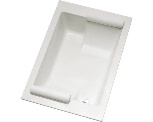 Rechthoekig ligbad van sanitairacryl met twee nekkussens