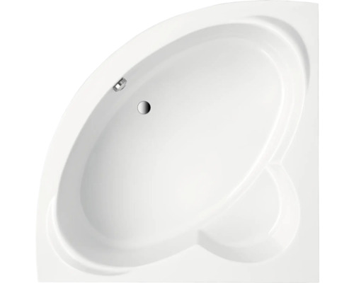 Hoekbad van sanitairacryl, bovenaanzicht