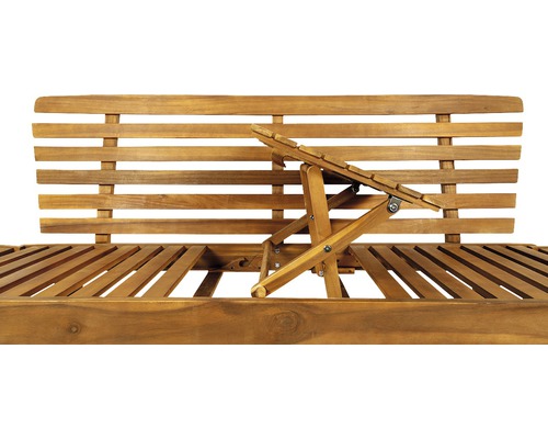 Houten ligstoel voor de tuin met verstelbaar voeteneinde