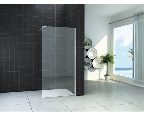 Douchewand Clear Nano RVS muurprofiel 90x200 cm