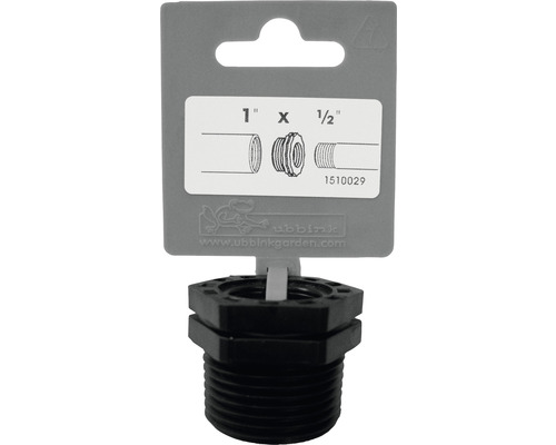 Ubbink verloopstuk van kunststof, 1 inch naar 1/2 inch