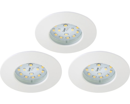 Drie LED inbouwspots voor binnenshuis