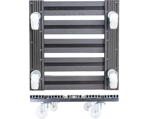 Rolplank met kunststof oppervlak en vier wielen