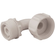 Haakse connector van kunststof met schroefdraad