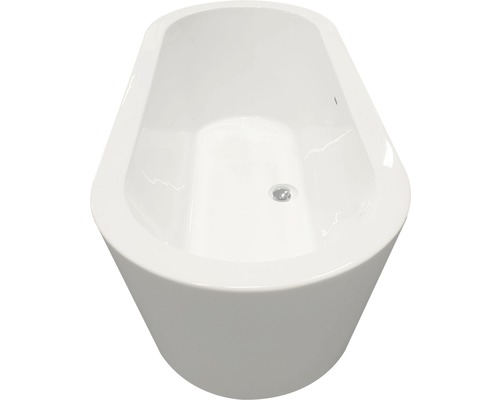 Vrijstaand bad van sanitairacryl met afvoergarnituur