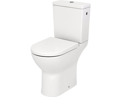 Ensemble WC sans bride Jungborn FLORIEL noir mat avec abattant WC -  HORNBACH Luxembourg