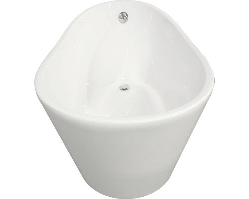 Vrijstaand bad van sanitairacryl met afvoergarnituur