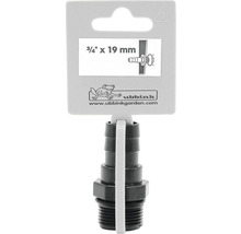 Ubbink slangconnector met afmetingen 3/4 inch bij 19 millimeter