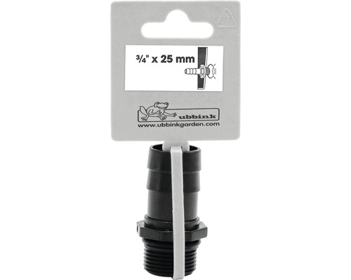 Ubbink slangconnector met 3/4 inch x 25 mm formaat