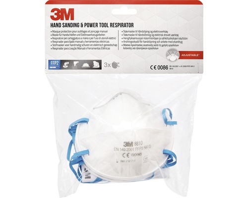 3M Stofmasker voor handmatig schuren en elektrisch gereedschap, FFP2 bescherming