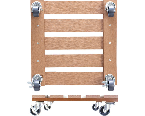 Houten rolplank met vier wielen