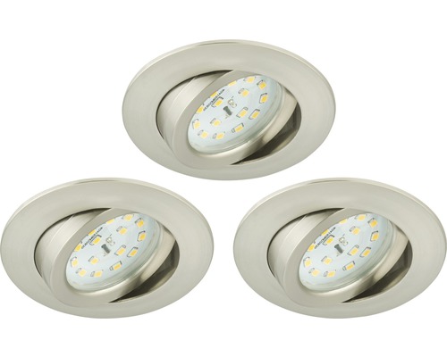 Drie ronde LED inbouwspots