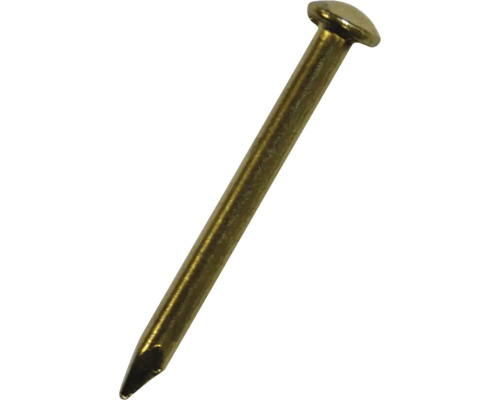 DRESSELHAUS Bolkopspijker 1,2x20 mm messing, 180 stuks Een enkele metalen spijker