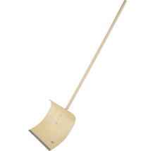 Houten sneeuwschuiver met houten handvat