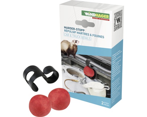 Windhager marterverschrikker voor auto en vrachtwagen inclusief houder en twee geurballen