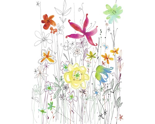 KOMAR Fotobehang vlies XXL2-022 Colours Imagine Edition 5 Joli 184x248 cm Illustratie van kleurrijke bloemen