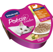Vitakraft Poesie Création kattenvoeding met kalkoen in kaassaus, graanvrij, zonder toegevoegde suiker