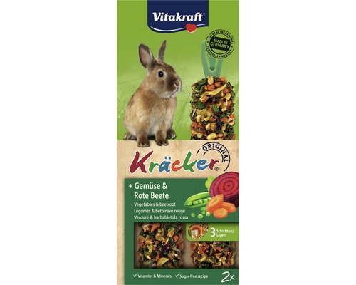 VITAKRAFT Knaagdierensnack, groente kracker voor alle knaagdieren, 2 st, 112 gr-0