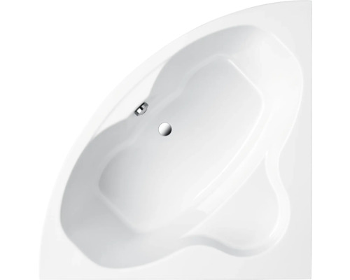 Hoekbad van sanitairacryl, bovenaanzicht