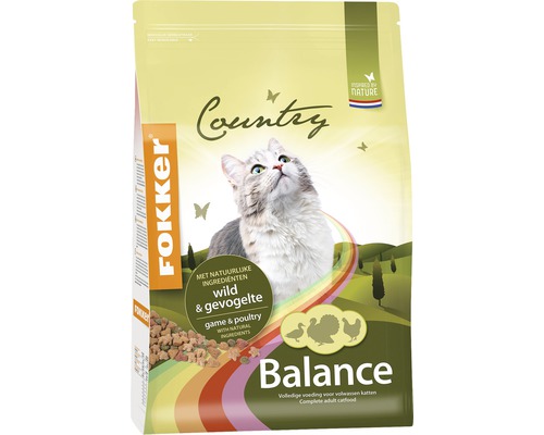 FOKKER Kattenvoer country balance wild en gevogelte 2,5 kg