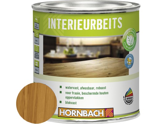 HORNBACH Interieurbeits zijdemat teak 375 ml Interieurbeits voor houten oppervlakken binnenshuis, Hornbach
