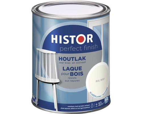 HISTOR Perfect Finish Houtlak zijdeglans RAL 9001 750 ml