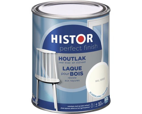 HISTOR Perfect Finish Houtlak zijdeglans RAL 9003 750 ml