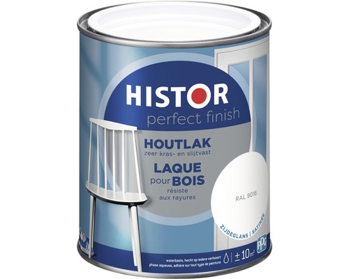 HISTOR Perfect Finish Houtlak zijdeglans RAL 9016 750 ml