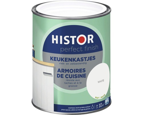 HISTOR Perfect Finish Keukenkastjes mat wit 750 ml Histor Perfect Finish Keukenkastjes verfblik