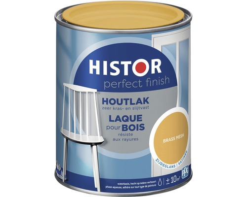HISTOR Perfect Finish Houtlak zijdeglans brass mesh 750 ml Blik houtlak Brass Mesh van Histor