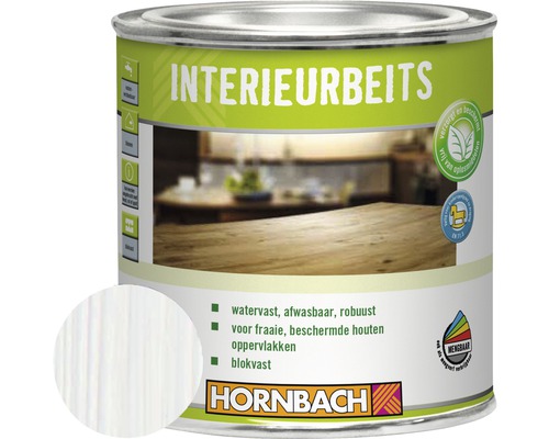 HORNBACH Interieurbeits zijdemat wit 375 ml Blik interieurlazuur voor houten oppervlakken