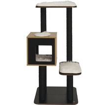 Kattenkrabpaal met ligvlakken en een hol