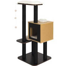 Kattenkrabpaal met ligvlakken, krabpalen en speelgoed