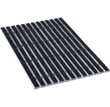Deurmat met aluminium profielen en textielinzetstukken