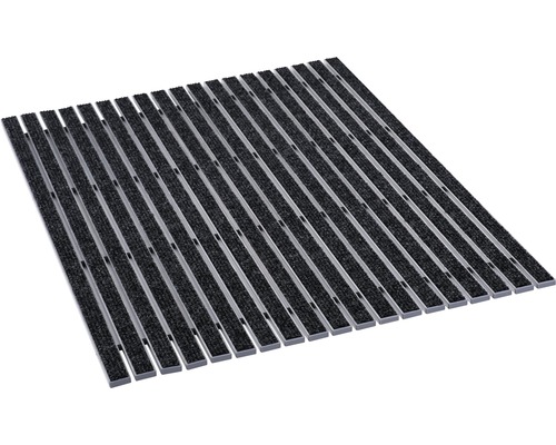 DURAL Deurmat Duraway aluminium zwart 40x80 cm