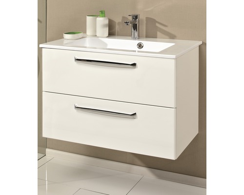 Wastafelonderkast met twee lades en wastafelblad