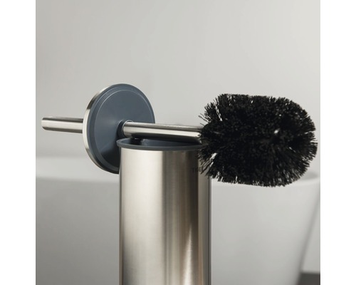 Toiletborstel van roestvrij staal met houder