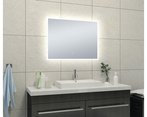 LED lichtspiegel Square condensvrij 80x60 cm LED lichtspiegel Square condensvrij 80x60 cm