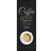 Koffie, espresso, cappuccino, americano en latte dranken op een bord