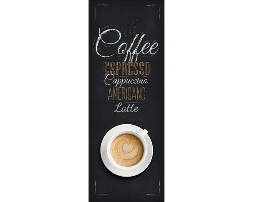 PURE LIVING Schilderij glas Coffee Americano 30x80 cm