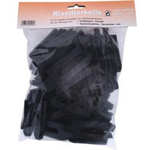 Kunststof wig zwart 6 mm, zak 50 stuks-thumb-0