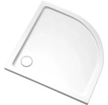 Kwartronde douchebak van sanitairacryl