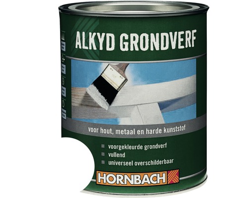 HORNBACH Alkyd grondverf wit 350 ml Alkyd grondverf blik voor hout, metaal en harde kunststof van Hornbach