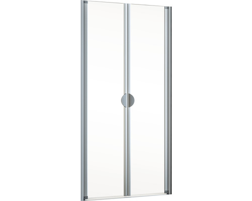 Douchedeur met twee draaideuren en ronde handgrepen