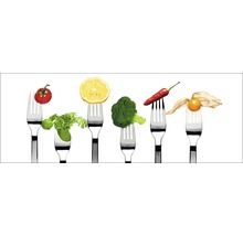 PURE LIVING Schilderij glas Vegetable & Fruit 30x80 cm