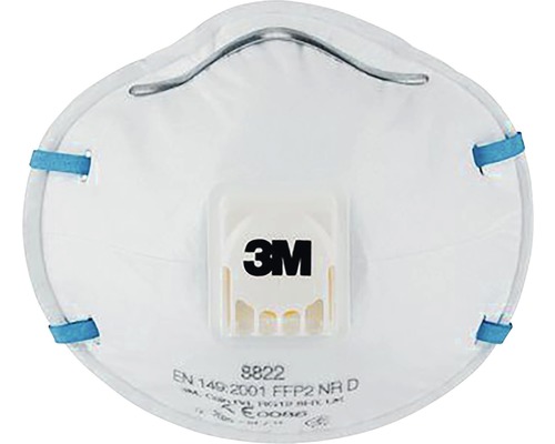 3M Fijnstofmasker voor handschuren en power tools 8822 met ventiel, 10 stuks