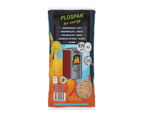 PLOSPAN Houtpellets wit 10 kg EN+ A1