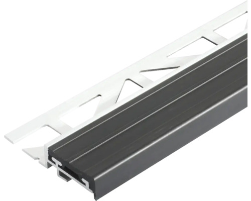 DURAL Trapprofiel aluminium zwart 12,5 mm x 100 cm DSTS 933 Tegelprofiel van kunststof en aluminium