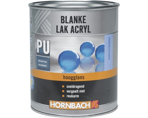 HORNBACH Blanke lak acryl hoogglans 375 ml Blanke lak acryl blik